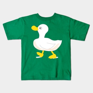 Cute duck roaming around doodle Kids T-Shirt